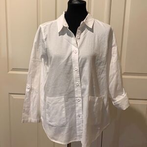 Coral Bay energy petite white button down. Medium Petite
